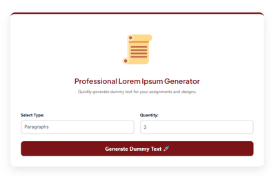 Lorem Ipsum Generator