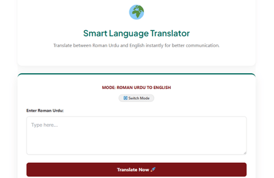 Roman Urdu to English Translator