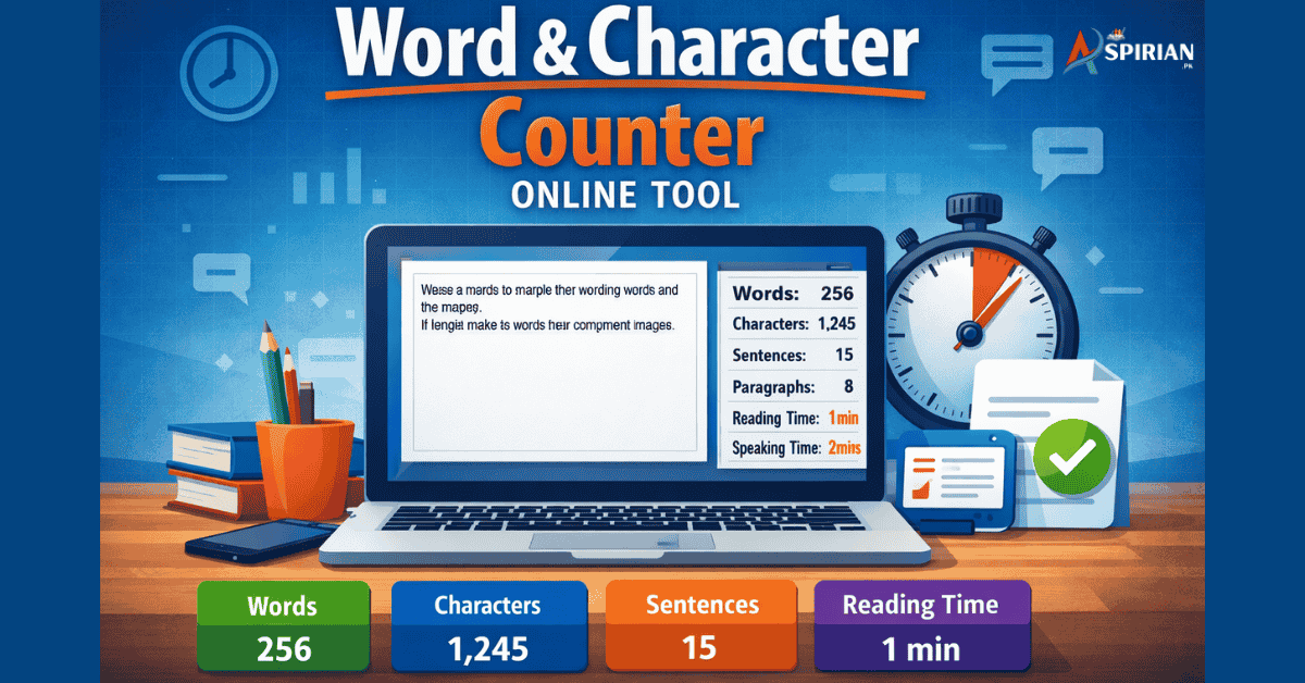 Word & Character Counter Online Tool – Complete Guide 2026 - Aspirian.PK