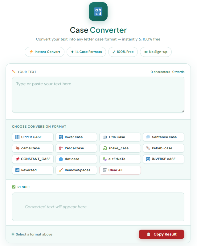 Case Converter Online Tool