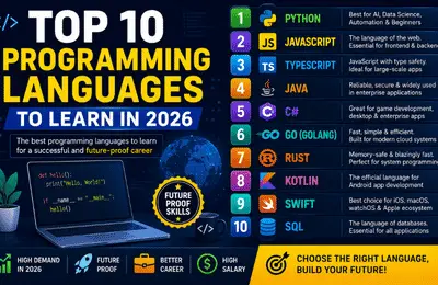 Top 10 Programming Languages to Learn in 2026