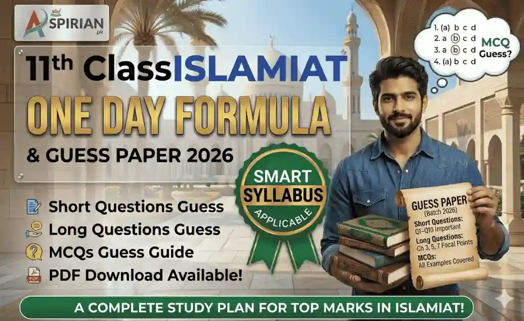 11th Class Islamiat One Day Formula