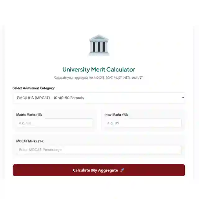 University Merit Calculator