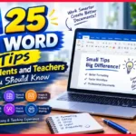 MS Word Tips for Students and Teachers